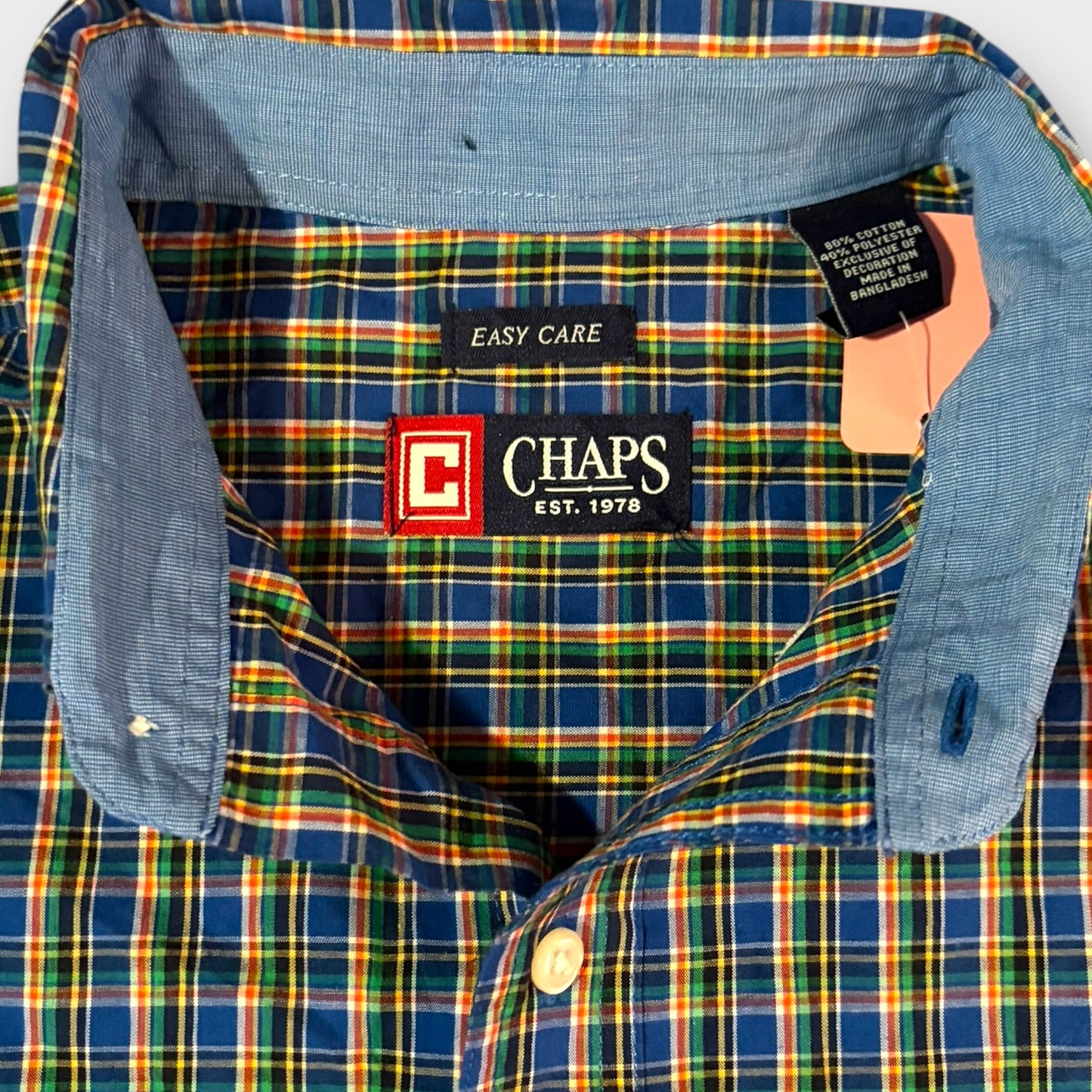 RALPH LAUREN CHAPS 90s VINTAGE PLAID SHIRT (L)