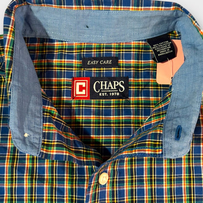 RALPH LAUREN CHAPS 90s VINTAGE PLAID SHIRT (L)