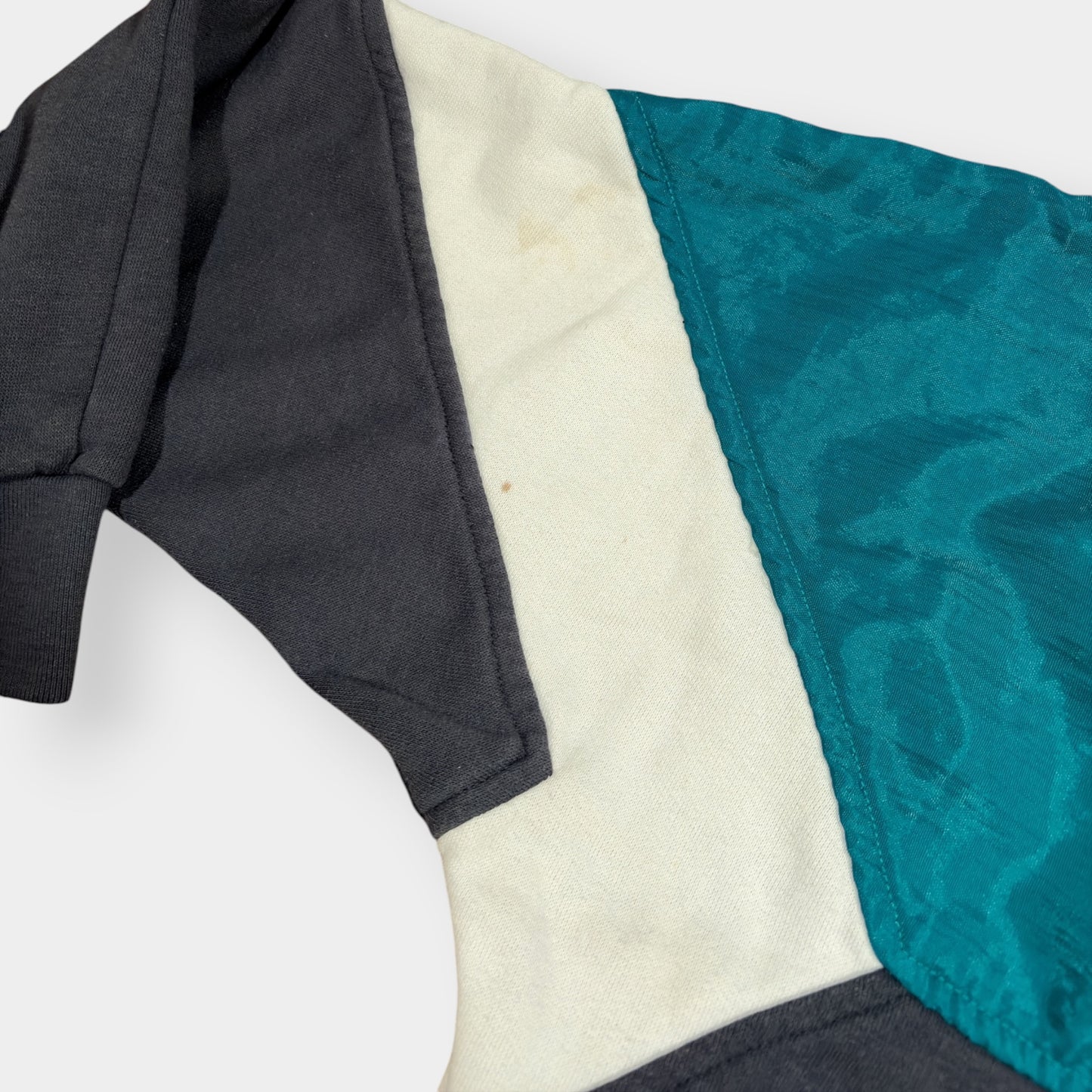 ADIDAS | 1980s TREFOIL COLOUR BLOCK SWEATSHIRT (M)