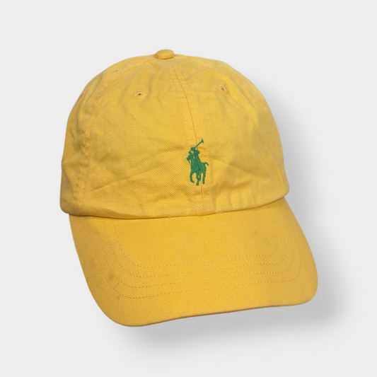 RALPH LAUREN POLO | ICONIC PONY LOGO BASEBALL CAP IN YELLOW