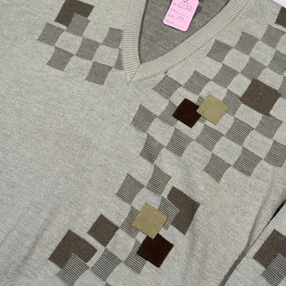 GABICCI 1990s KNITTED GRANDAD JUMPER (M)