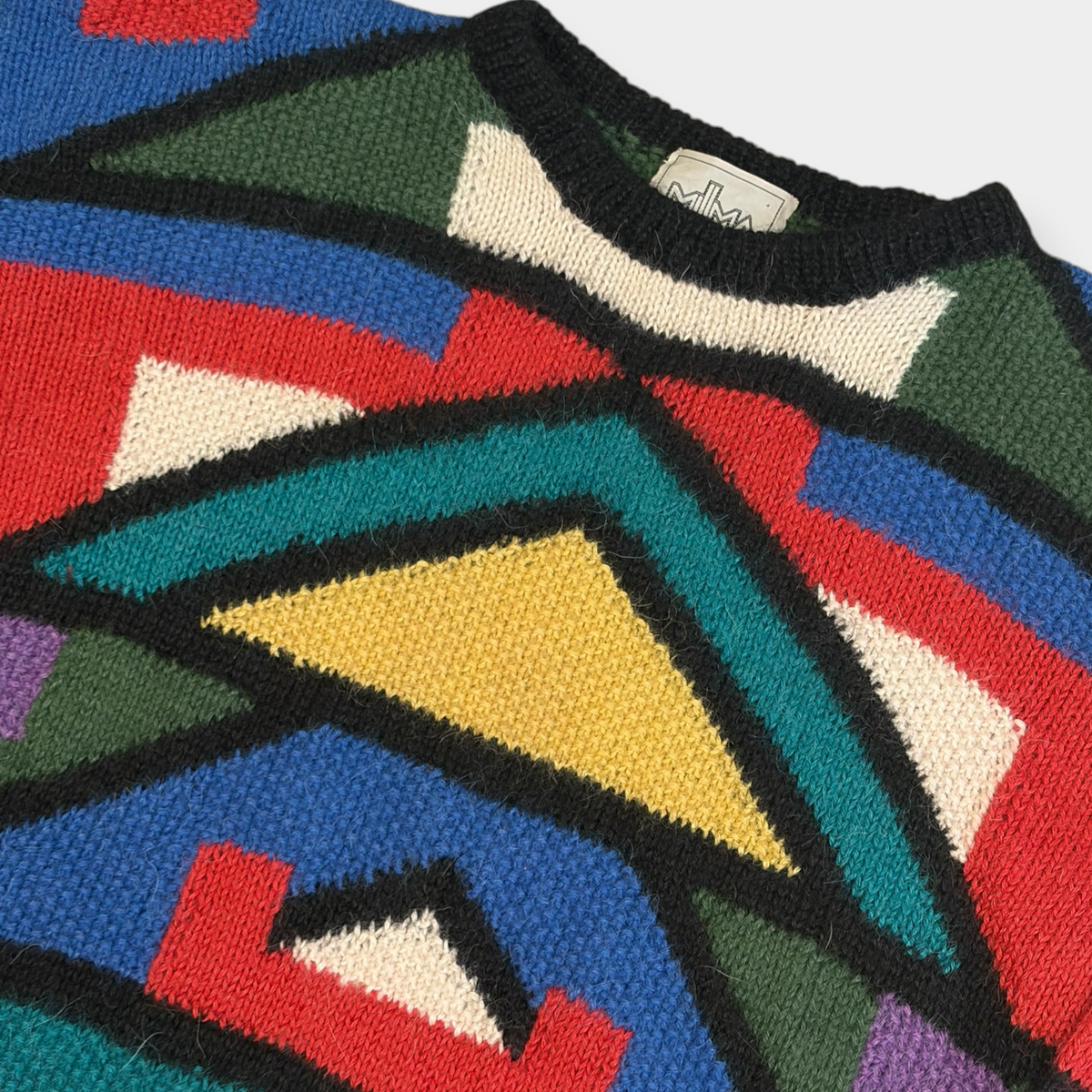 MILLMA | 1990s VINTAGE 100% ALPACA FUNKY KNIT JUMPER (M)
