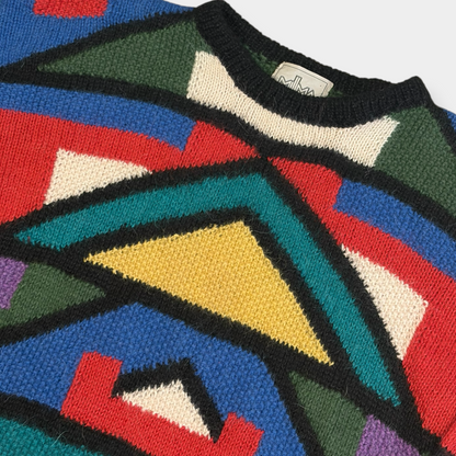 MILLMA | 1990s VINTAGE 100% ALPACA FUNKY KNIT JUMPER (M)