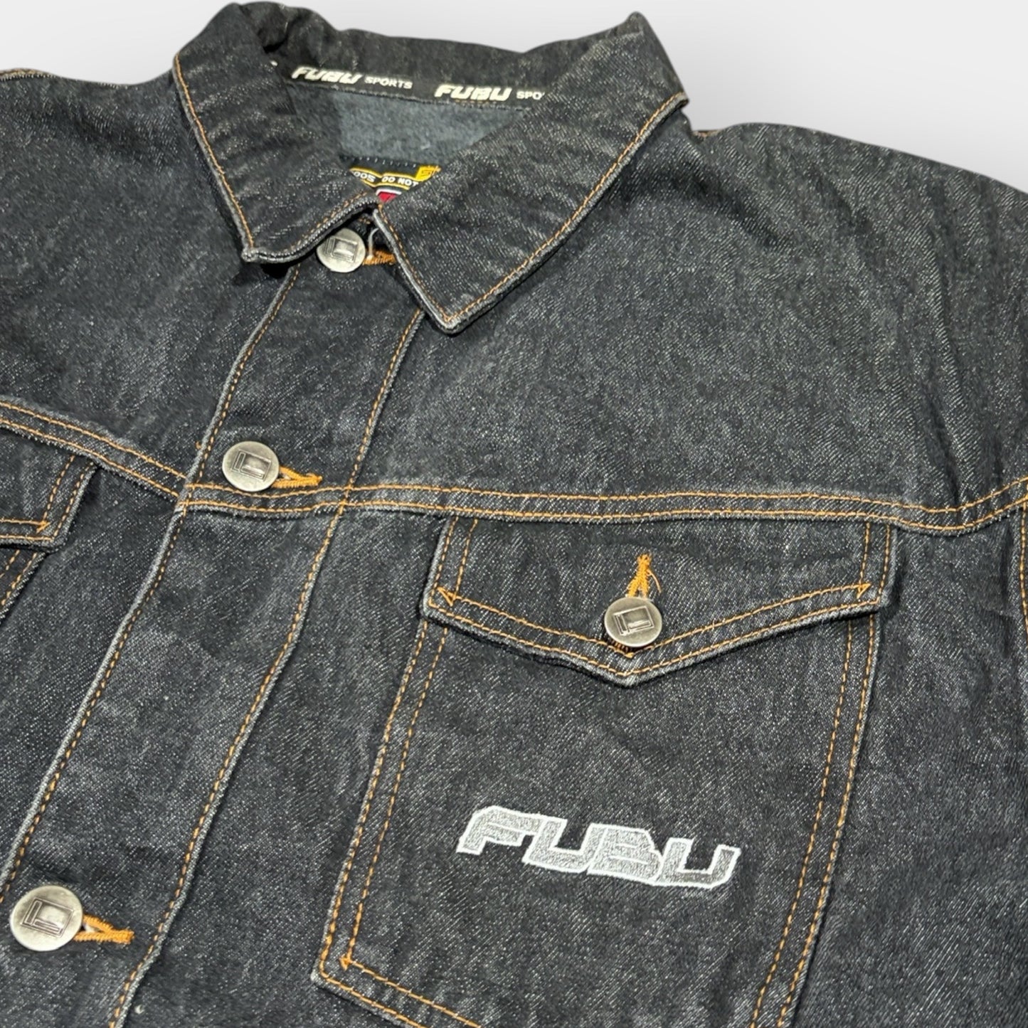 FUBU | 1990s VINTAGE DENIM HIP-HOP JACKET (XL)