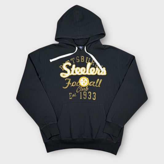 NFL PITTSBURGH STEELERS EMBROIDERED HOODIE (L)