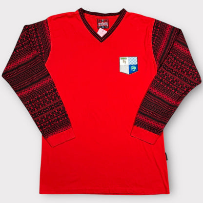 ICEBERG | 1990s PATTERNED LONG SLEEVE TEE (XL)
