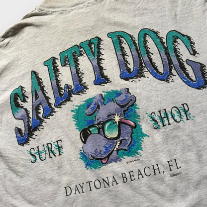 SALTY DOG SURF SHOP 1993 SINGLE STITCH T SHIRT (M)
