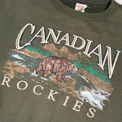 CANADIAN ROCKIES 1990s EMBROIDERED SWEATSHIRT (L)