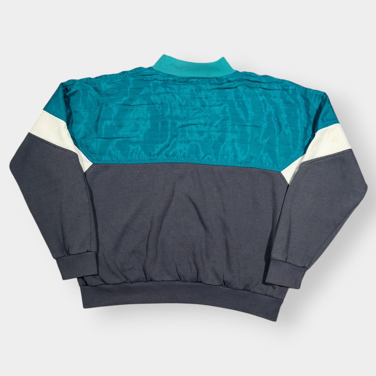 ADIDAS | 1980s TREFOIL COLOUR BLOCK SWEATSHIRT (M)
