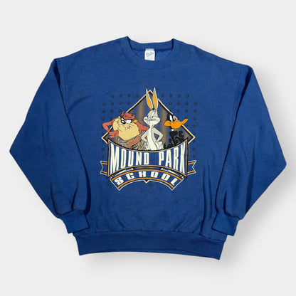 LOONEY TUNES | 1990s MOUND PARK BLUE GRAPHIC SWEATSHIRT (L)