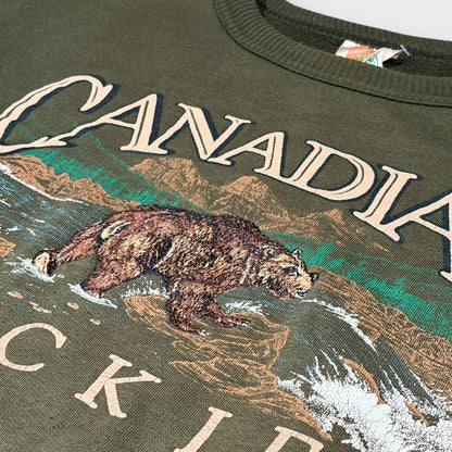 CANADIAN ROCKIES 1990s EMBROIDERED SWEATSHIRT (L)