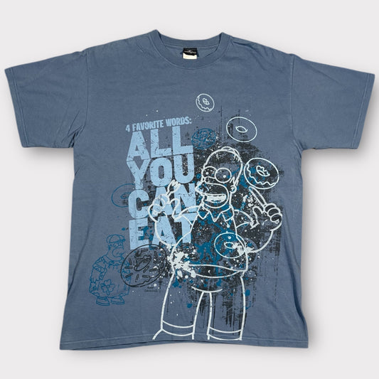THE SIMPSONS | UNIVERSAL STUDIOS Y2K GRAPHIC PRINT TEE (L)