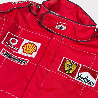 F1 MICHAEL SCHUMACHER FERRARI MARLBORO VINTAGE WOMEN'S RACING JACKET (S)