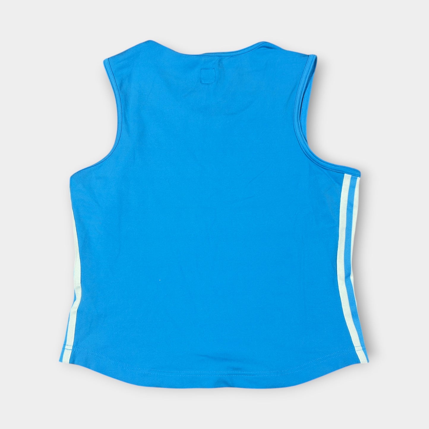 ADIDAS | BLUE TREFOIL VINTAGE THREE STRIPE TANK TOP (44)