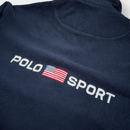 RALPH LAUREN POLO SPORT | 2000s VINTAGE NAVY QUARTER ZIP (XL)