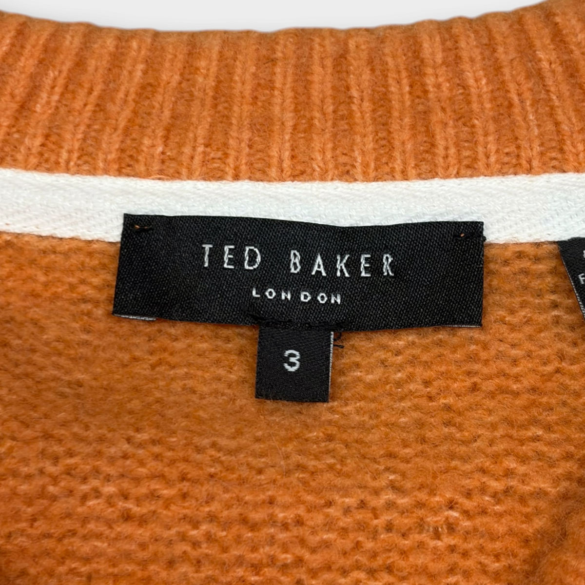 TED BAKER | BURNT ORANGE KNITTED JUMPER (M)
