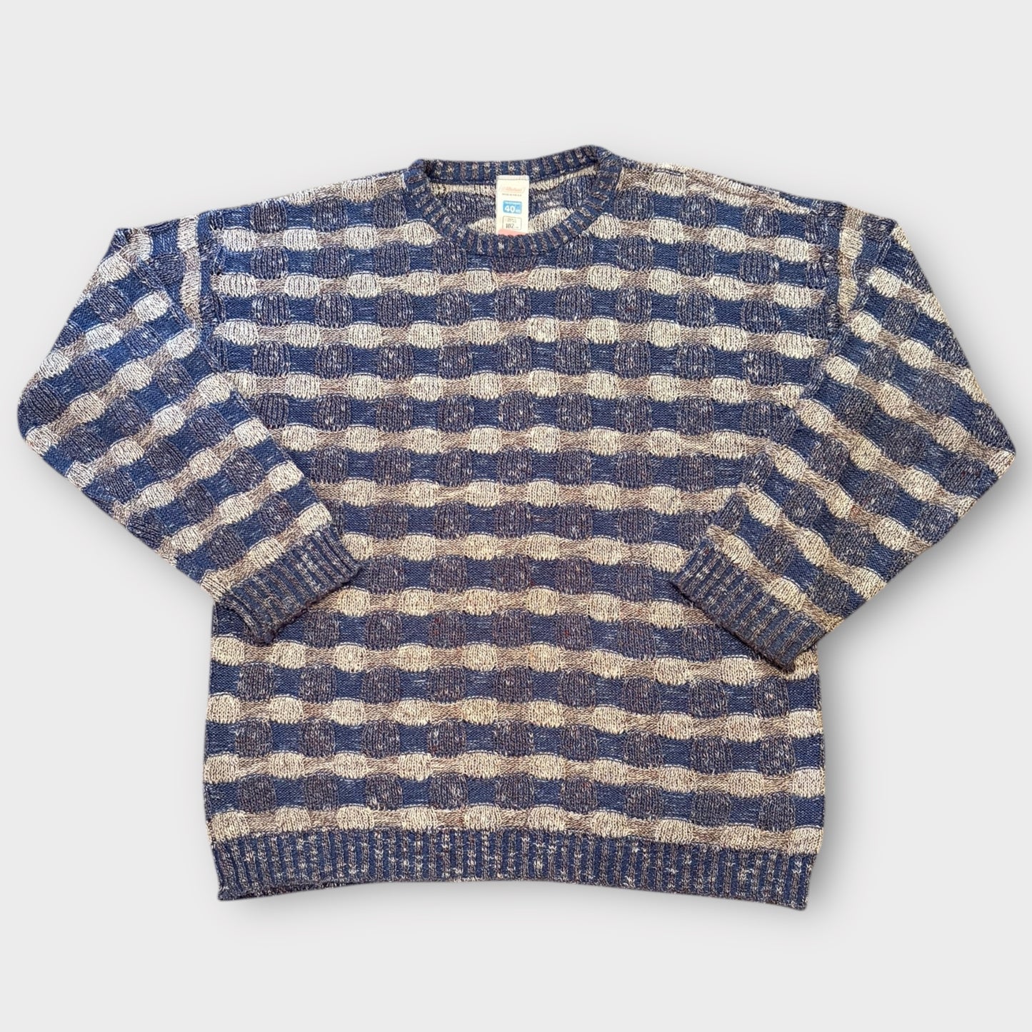 ST MICHAEL | 90S VINTAGE PATTERNED KNIT JUMPER (M)