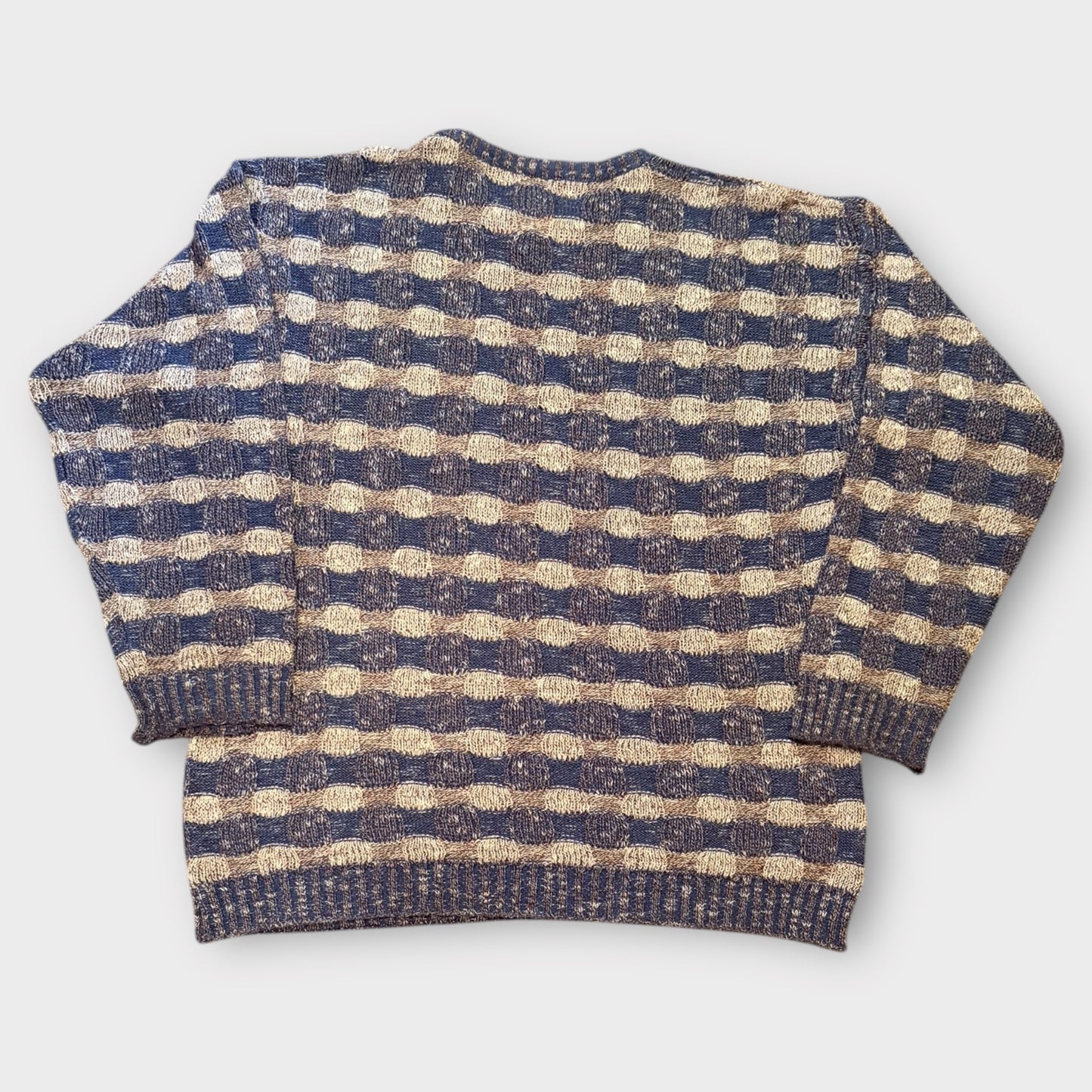 ST MICHAEL | 90S VINTAGE PATTERNED KNIT JUMPER (M)