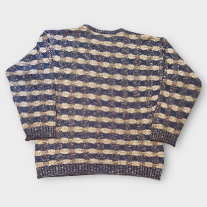 ST MICHAEL | 90S VINTAGE PATTERNED KNIT JUMPER (M)