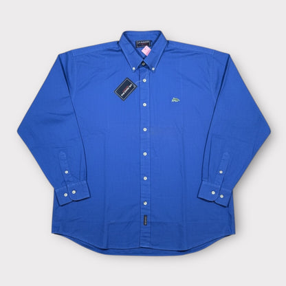 LE SHARK | DEADSTOCK 1990s BLUE HEAVYWEIGHT SHIRT (XL)