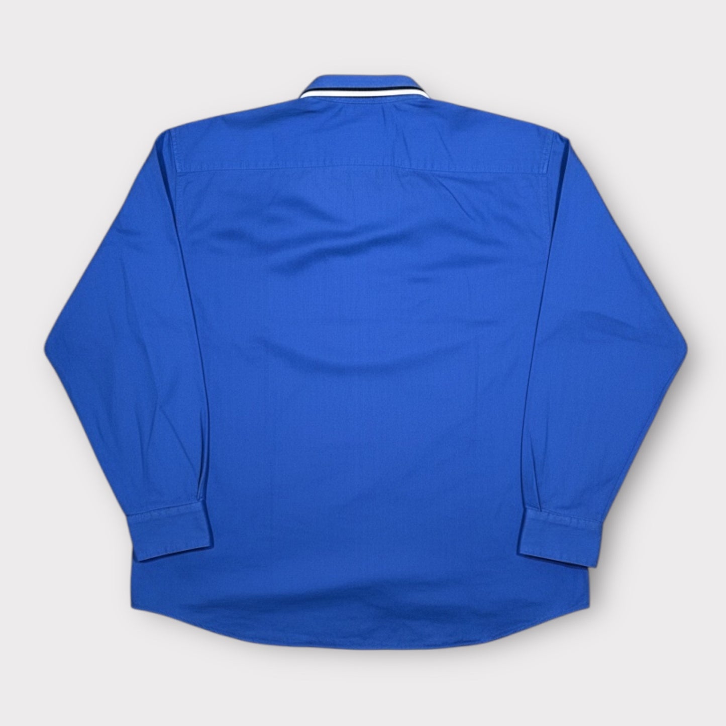 LE SHARK | DEADSTOCK 1990s BLUE HEAVYWEIGHT SHIRT (XL)
