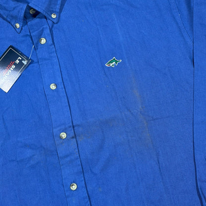 LE SHARK | DEADSTOCK 1990s BLUE HEAVYWEIGHT SHIRT (XL)