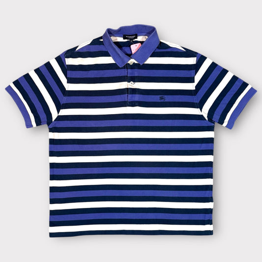 BURBERRY STRIPE POLO SHIRT (M)