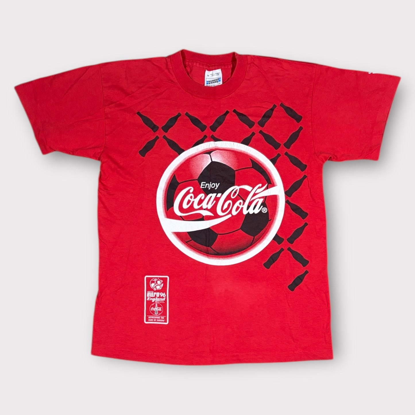SCREEN STARS COCA-COLA EURO '96 SINGLE STITCH PROMO TEE (M)