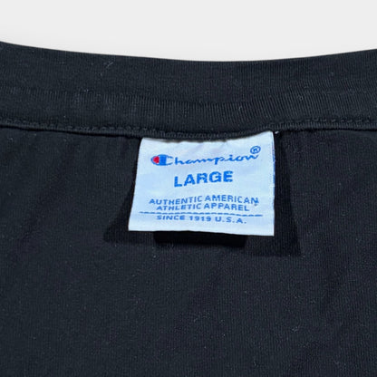 CHAMPION | VINTAGE SEQUIN SPELLOUT TEE (L)