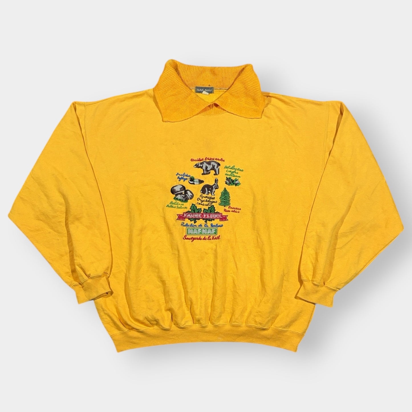 NAF NAF | 90s VINTAGE EMBROIDERED SWEATSHIRT (M)
