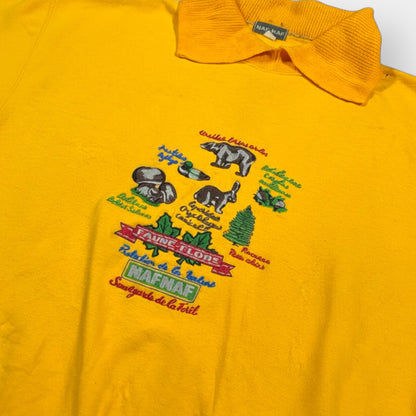 NAF NAF | 90s VINTAGE EMBROIDERED SWEATSHIRT (M)