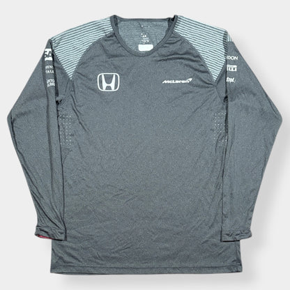 MCLAREN | LONG SLEEVE GREY RACING TEE (L)