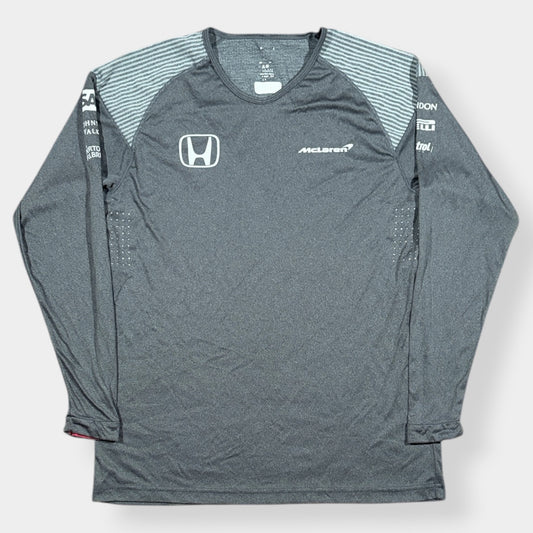 MCLAREN | LONG SLEEVE GREY RACING TEE (L)