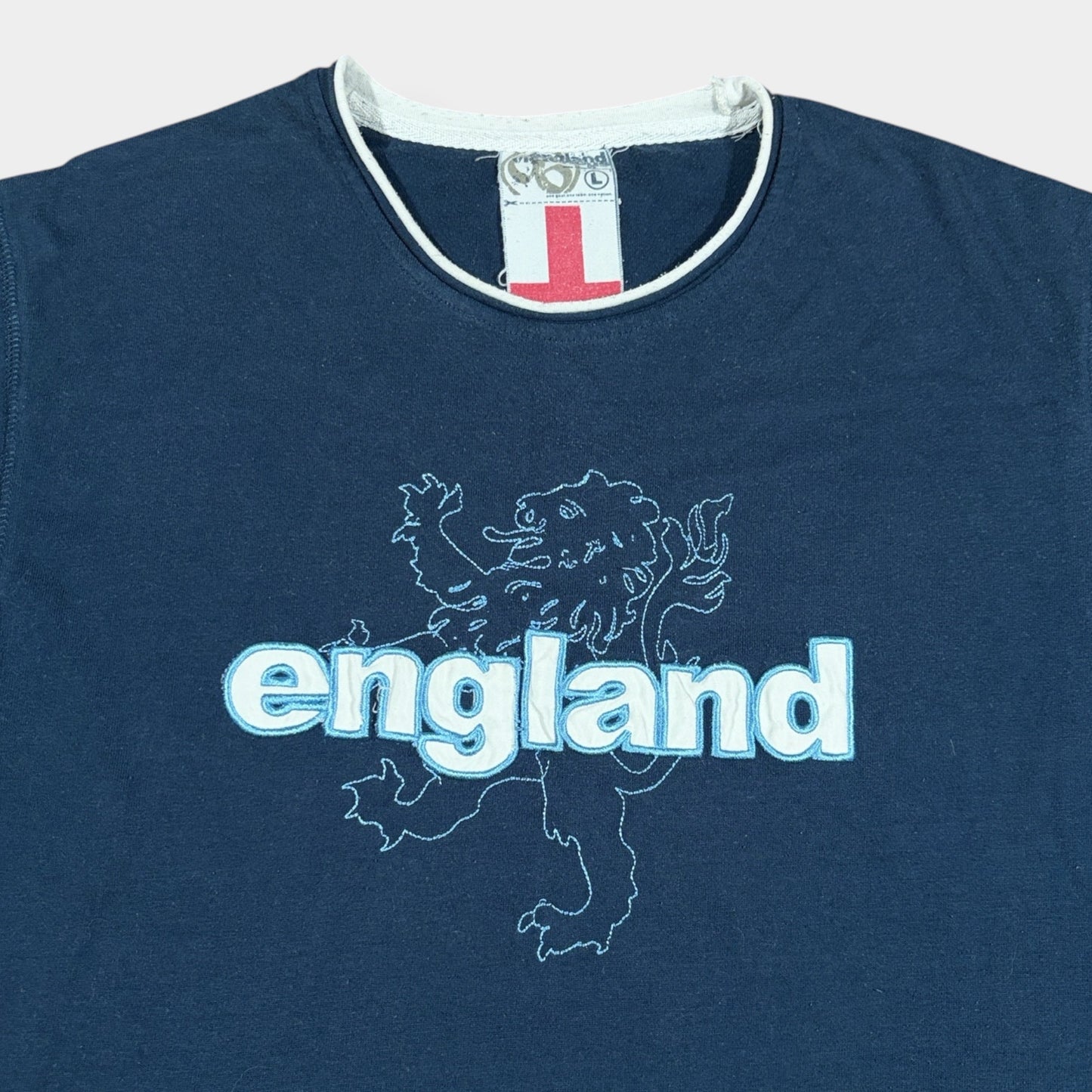 Y2K VINTAGE ENGLAND FOOTBALL TEE (L)