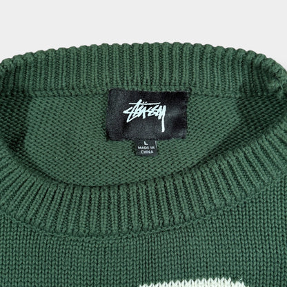 STUSSY | RARE CURLY S KNITTED SWEATSHIRT (L)