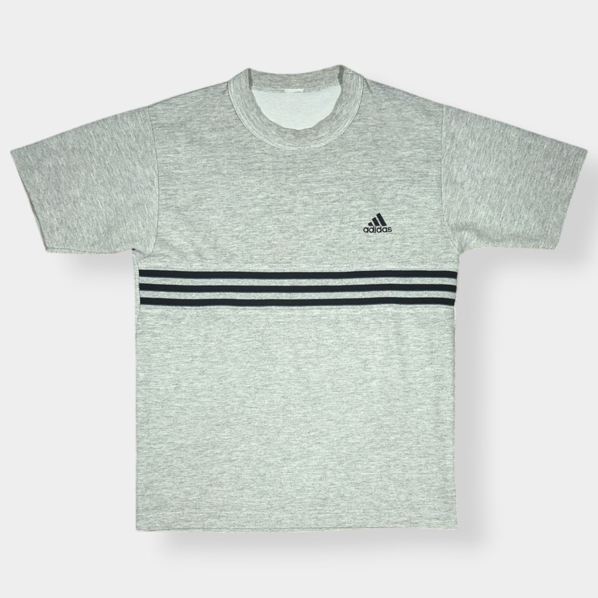 ADIDAS | 90s VINTAGE HEAVY EMBROIDERED TEE (L)