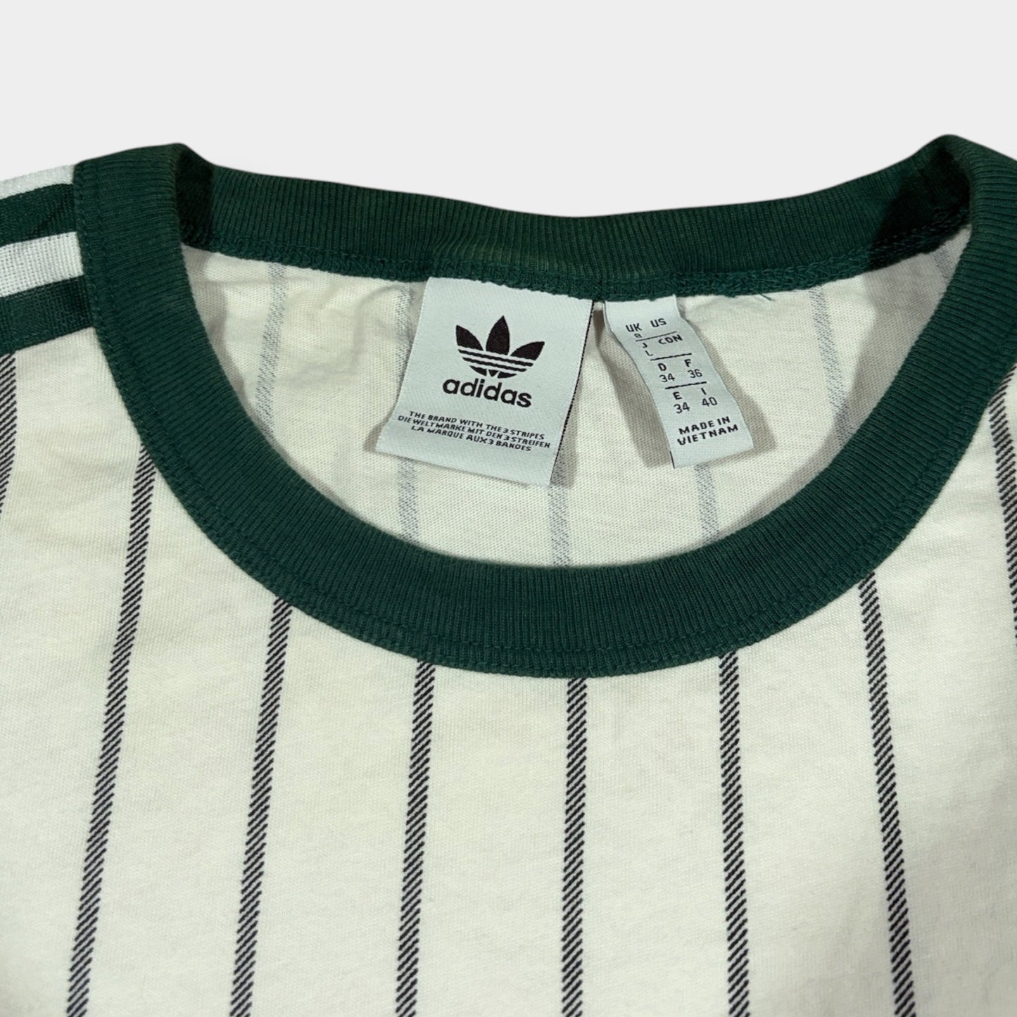 ADIDAS ORIGINALS | STRIPED RETRO TEE (UK 8)