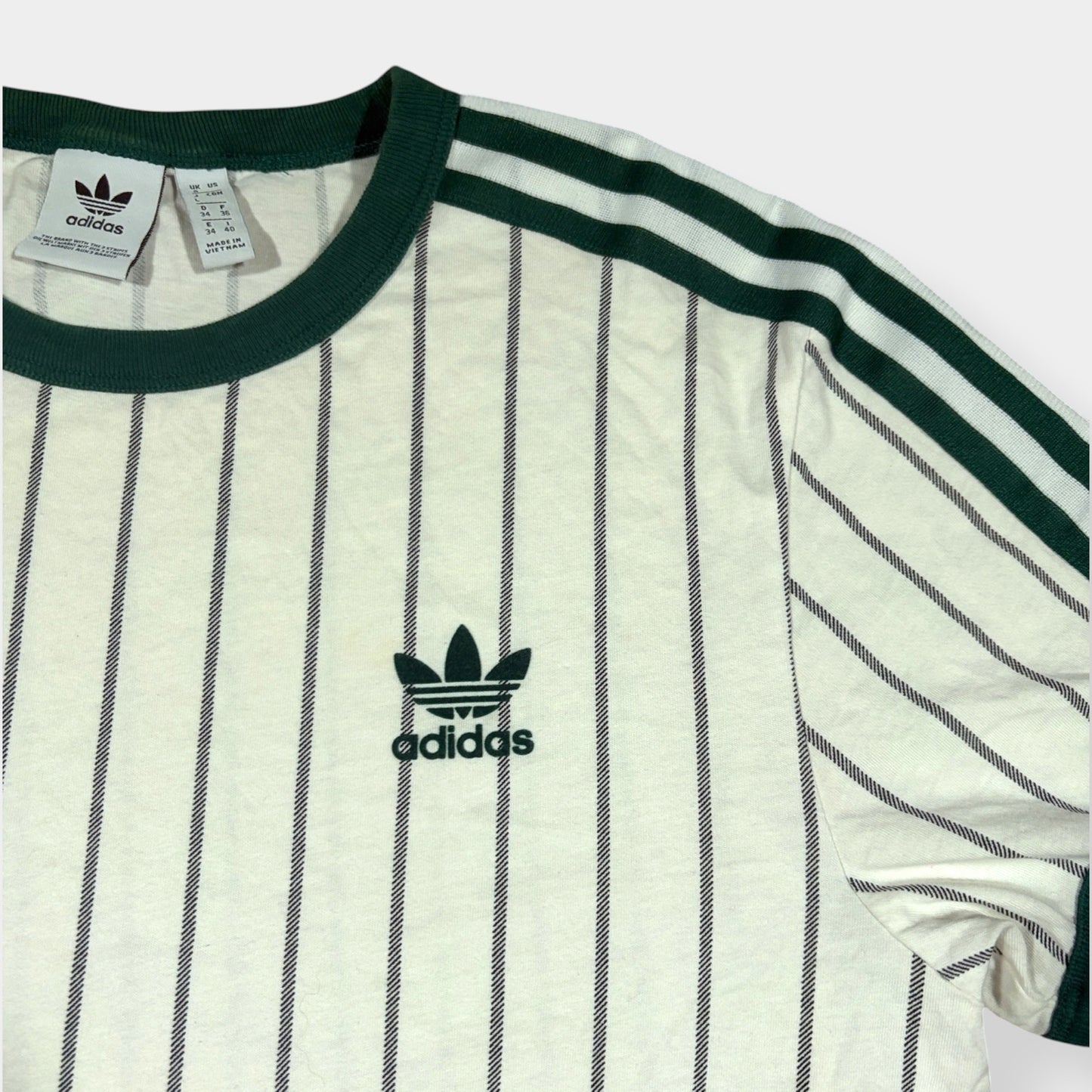 ADIDAS ORIGINALS | STRIPED RETRO TEE (UK 8)