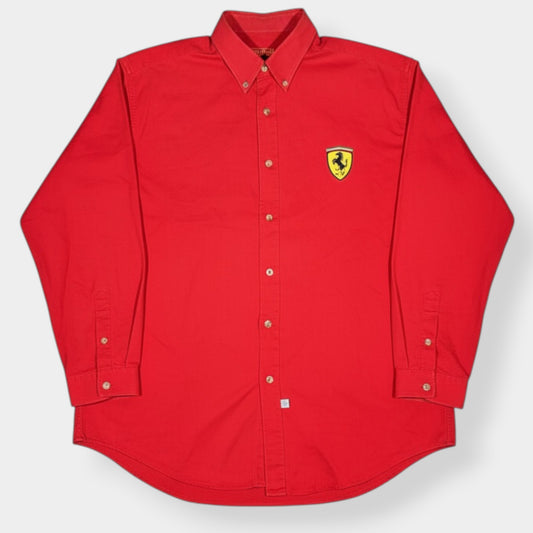 FERRARI | 90s VINTAGE LONG SLEEVE SHIRT (XL)