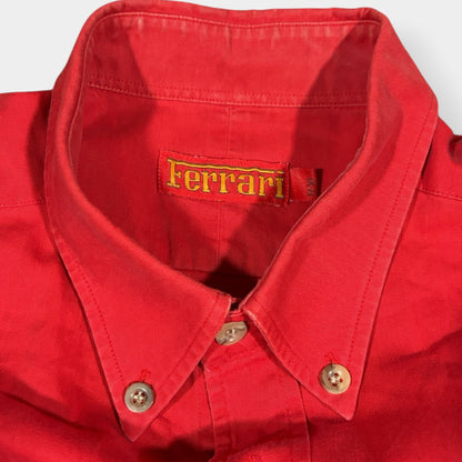 FERRARI | 90s VINTAGE LONG SLEEVE SHIRT (XL)