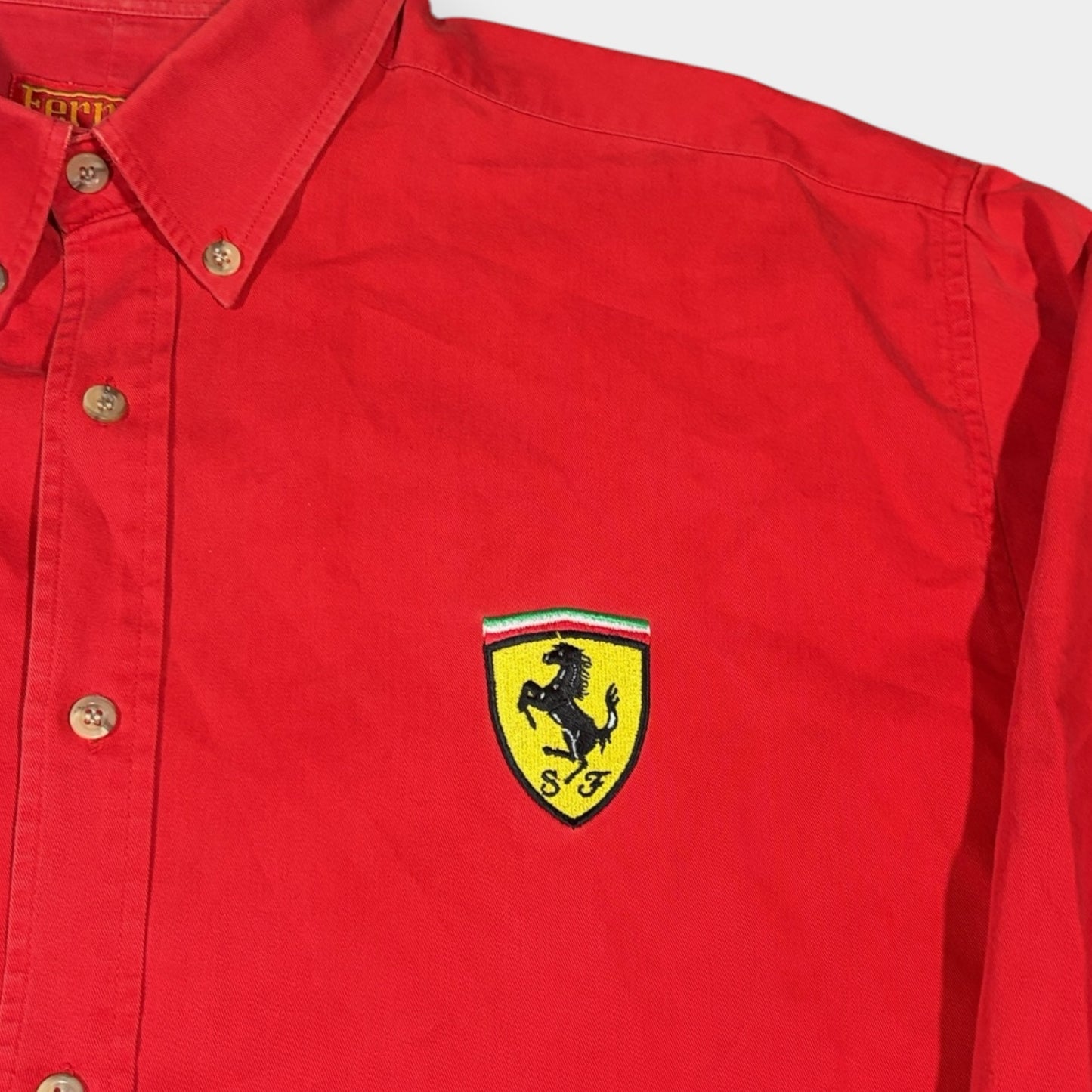FERRARI | 90s VINTAGE LONG SLEEVE SHIRT (XL)