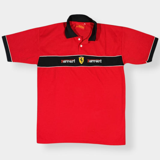 FERRARI x MICHAEL SCHUMACHER | 1990s VINTAGE POLO SHIRT (L)