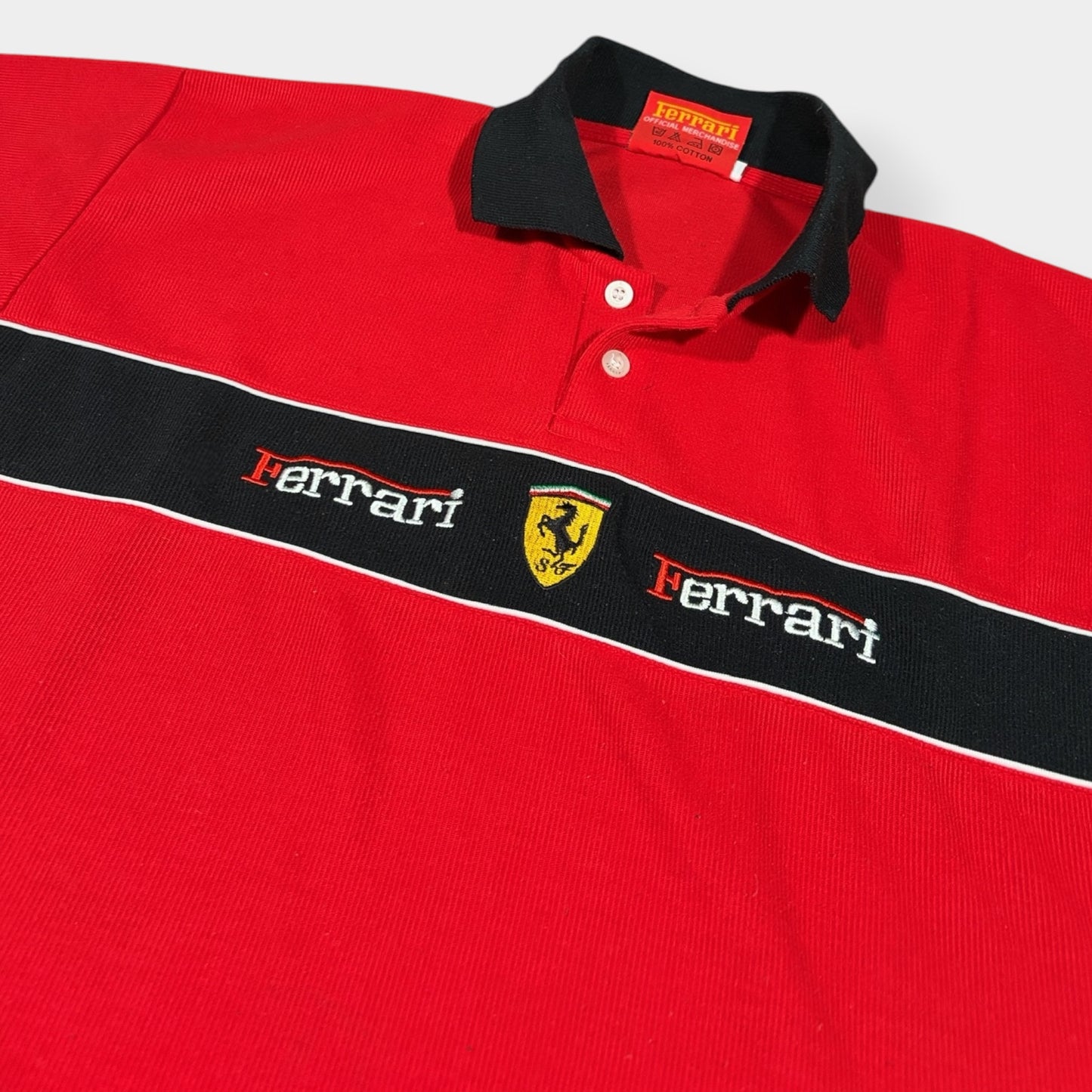 FERRARI x MICHAEL SCHUMACHER | 1990s VINTAGE POLO SHIRT (L)