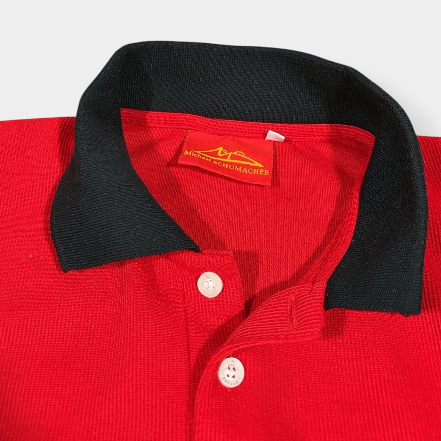 FERRARI x MICHAEL SCHUMACHER | 1990s VINTAGE POLO SHIRT (L)